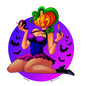 Pumpkin Pinup Sticker
