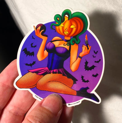 Pumpkin Pinup Sticker