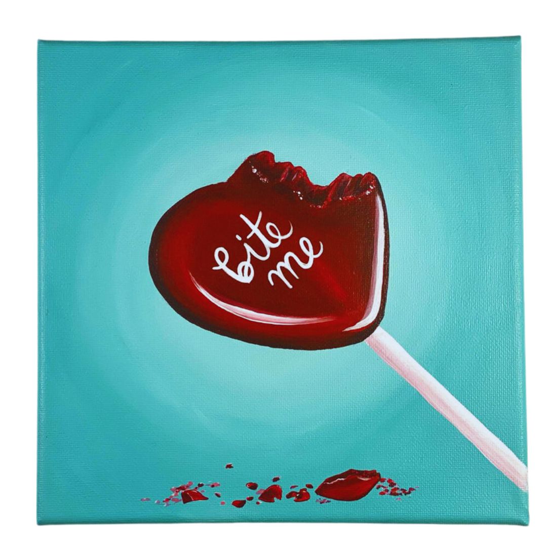 Bite Me Lollipop Painting